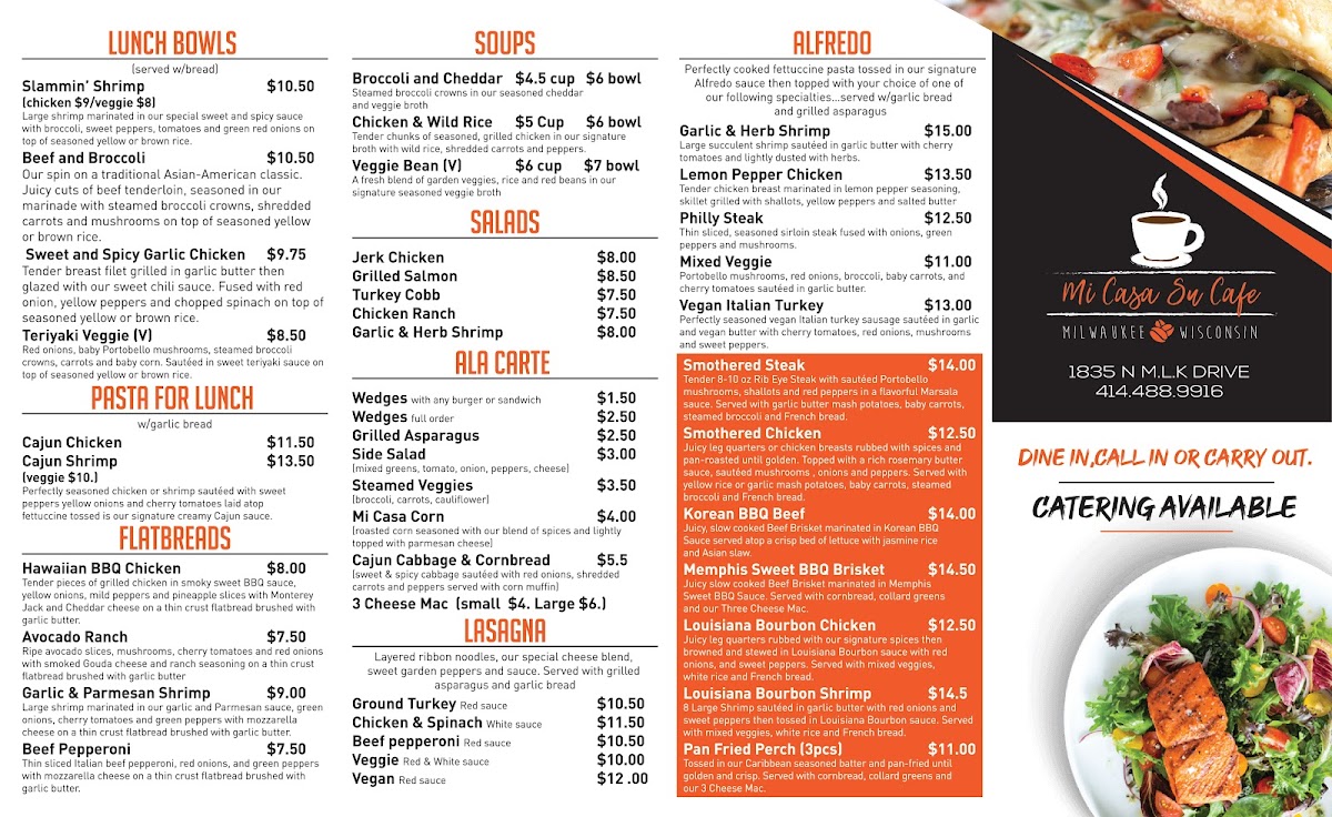 Mi Casa Su Cafe Menu - Image 1